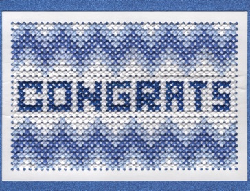 Zig-Zag Horizontal Stripes
(blue)
Congrats Card